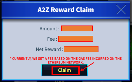A2Z Land reward claim (after fees).PNG